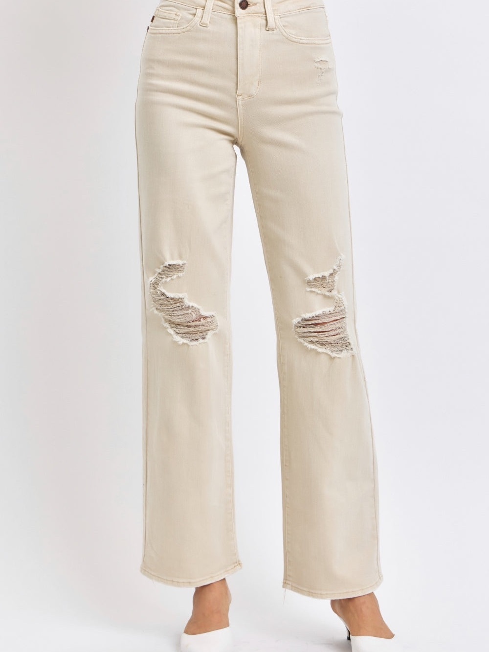 Calista High-Waisted Distressed
90's Straight By Judy Blue